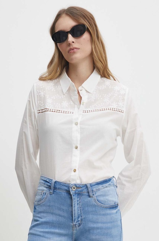 Answear Lab koszula bawełniana biały F23551.HWK