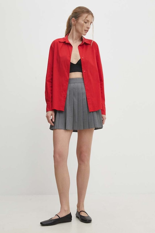 Answear Lab koszula bawełniana czerwony 2402.td