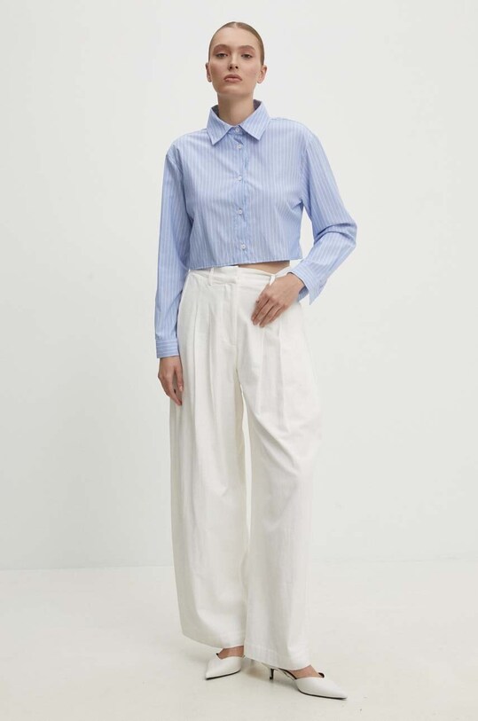 Одяг Бавовняна сорочка Answear Lab 2395.td блакитний