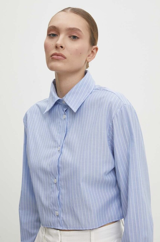 Бавовняна сорочка Answear Lab 2395.td блакитний