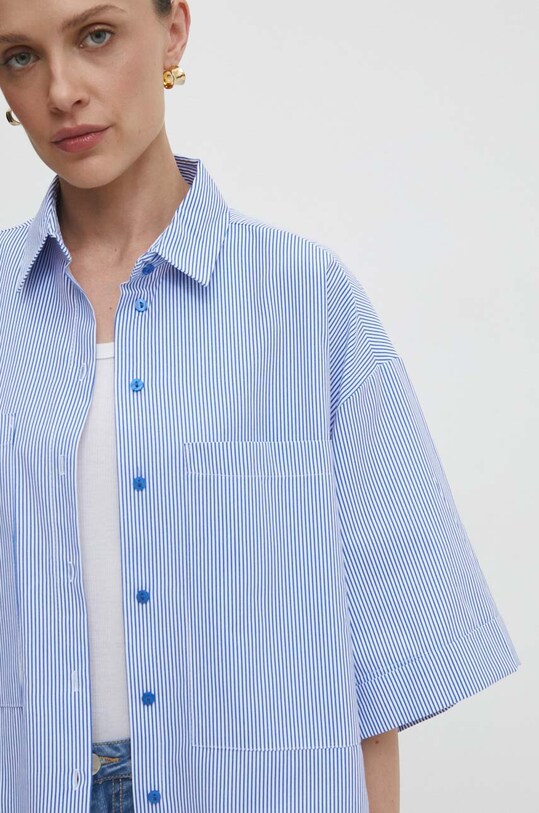 Answear Lab cămașă din bumbac bleumarin 5482.td