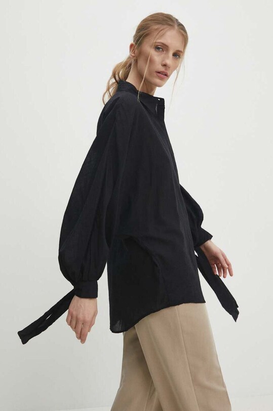 Answear Lab koszula bawełniana bawełna czarny 33624.td