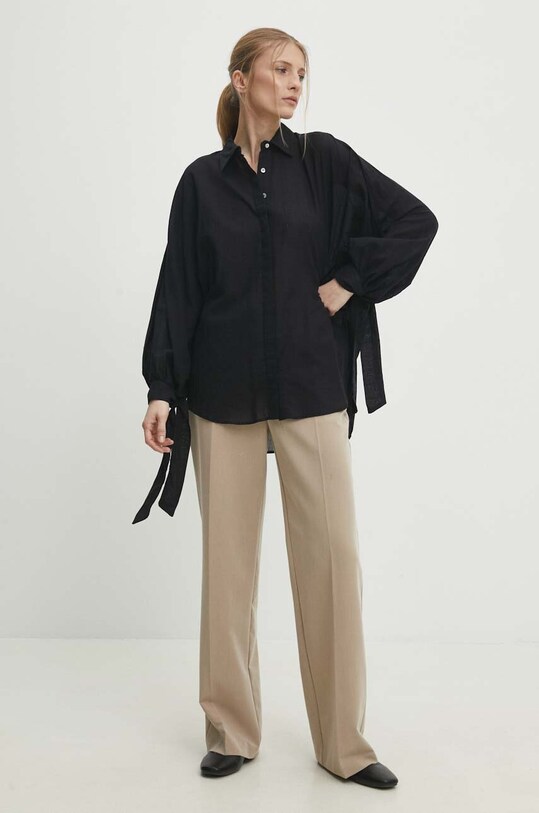 Answear Lab koszula bawełniana 33624.td czarny WW24