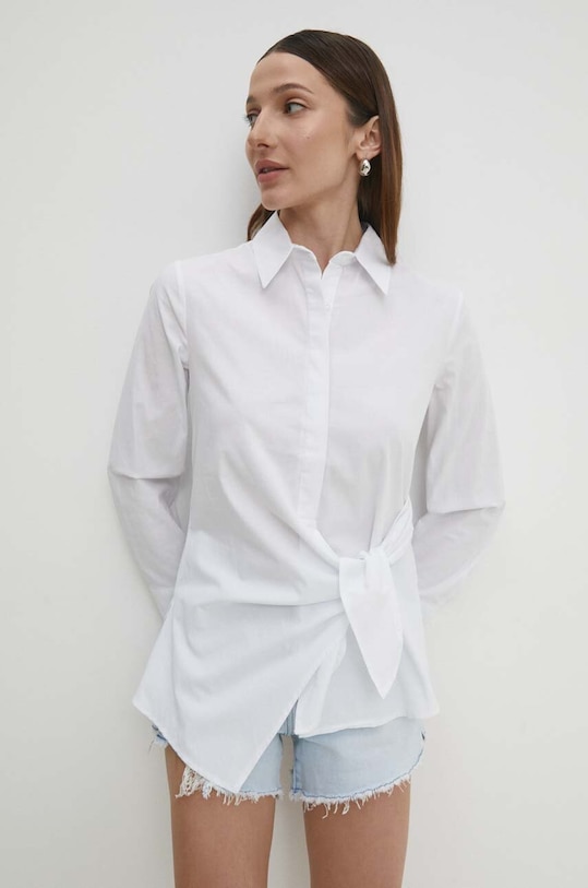 Bavlnená košeľa Answear.LAB jednofarebný biela viz.tjs