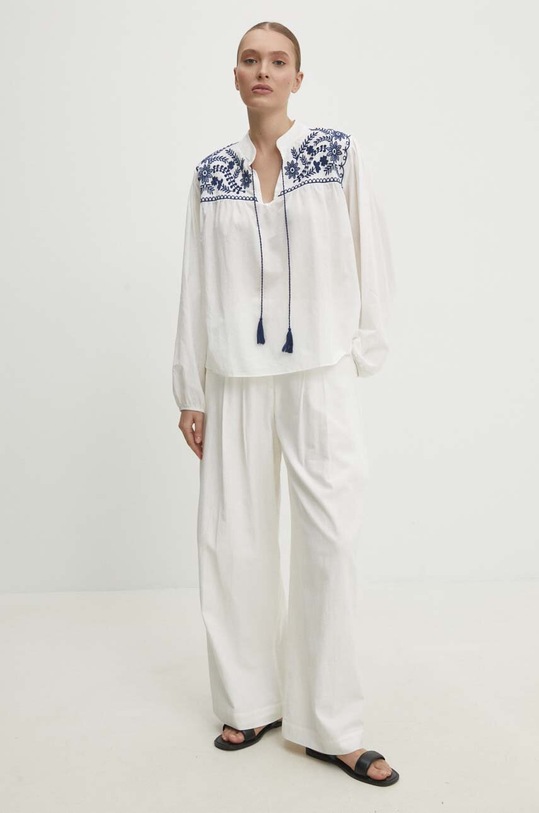 Answear Lab bluza din bumbac 6873.tjs alb WW24