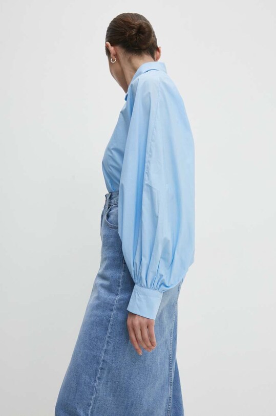 Бавовняна сорочка Answear.LAB блакитний s22013.ijs