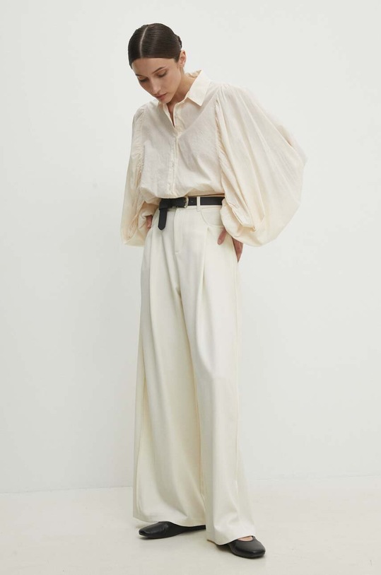 Answear Lab koszula bawełniana c80329.ijs beżowy WW24