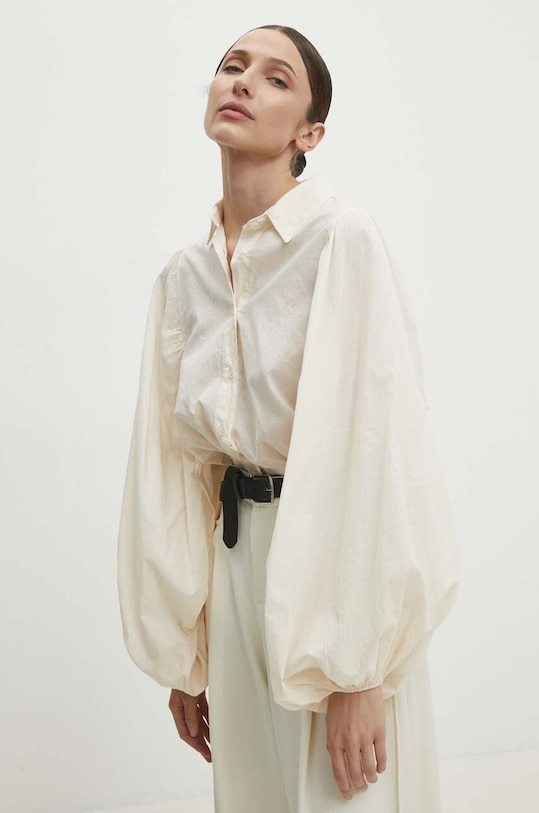 Answear Lab koszula bawełniana beżowy c80329.ijs