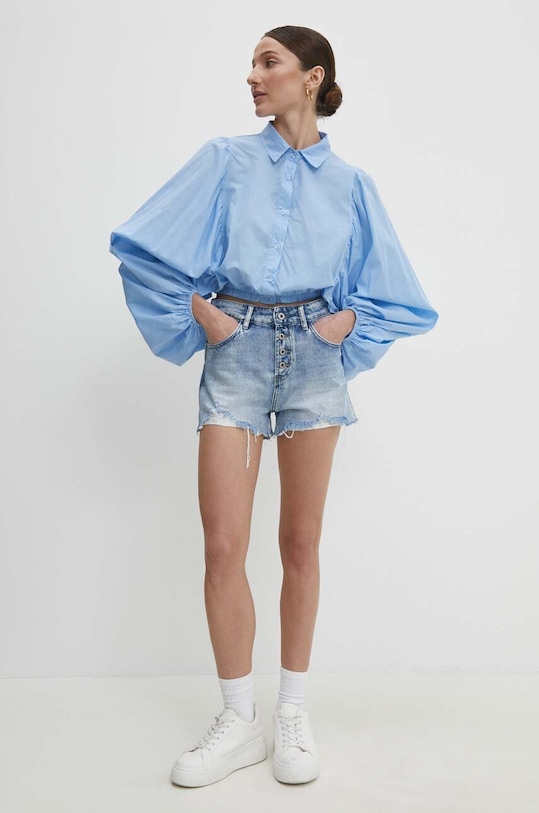 Oblečení Bavlněná košile Answear.LAB c80329.ijs modrá