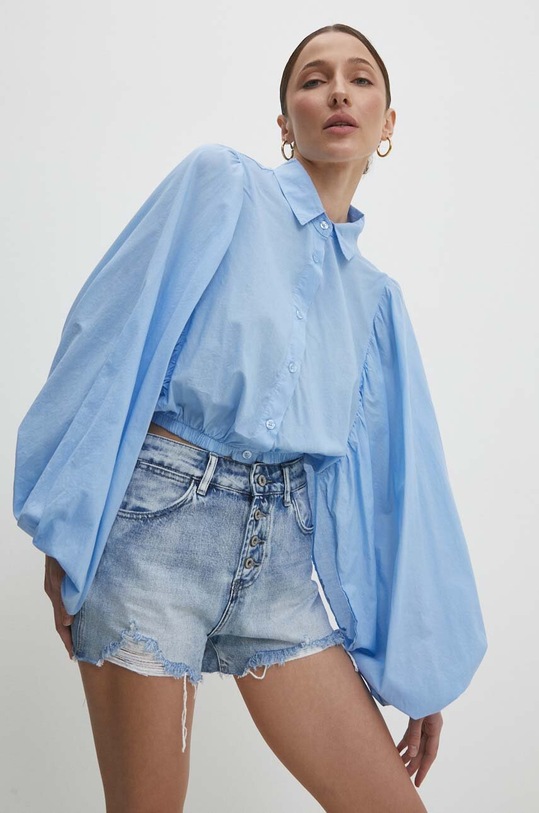 Bavlněná košile Answear.LAB c80329.ijs modrá