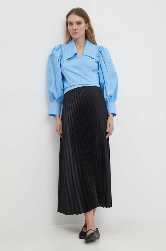 Answear Lab cămașă din bumbac 4068.ikk albastru WW24