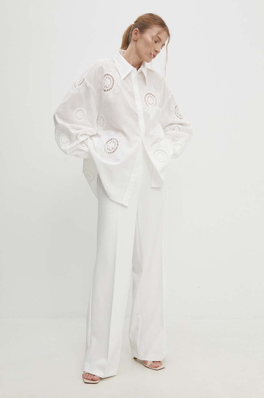 Answear Lab cămașă din bumbac jh3002.ijs alb WW24