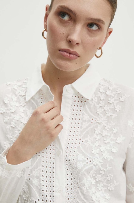 Answear Lab koszula bawełniana biały sc153.FKK