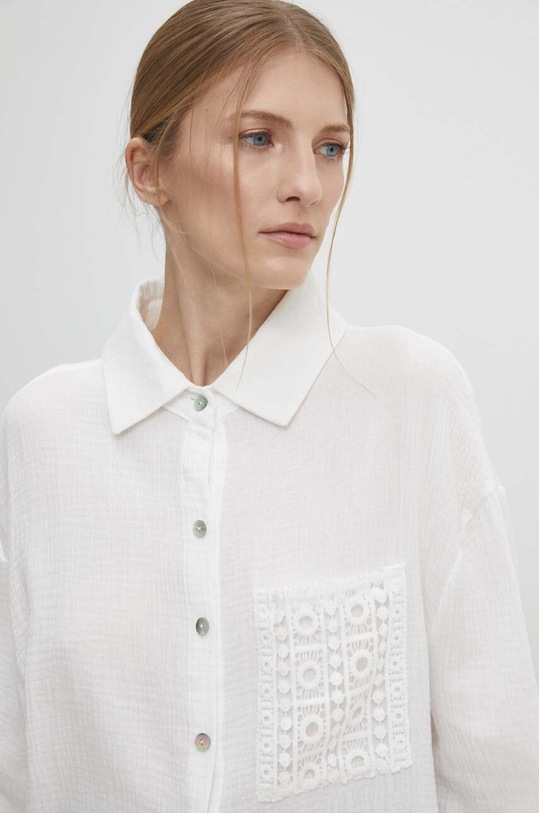 Answear Lab koszula bawełniana biały ch884.FKK