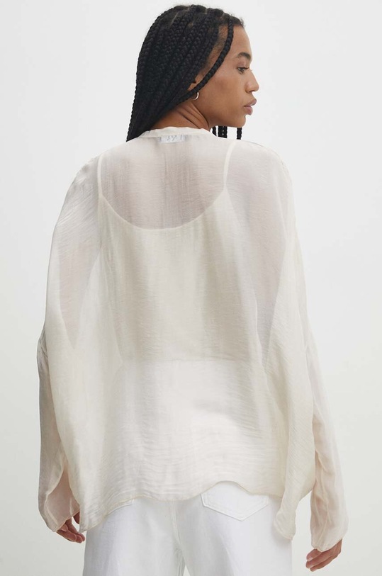 Odzież Answear Lab koszula z jedwabiem FM30227.80.IKK beżowy