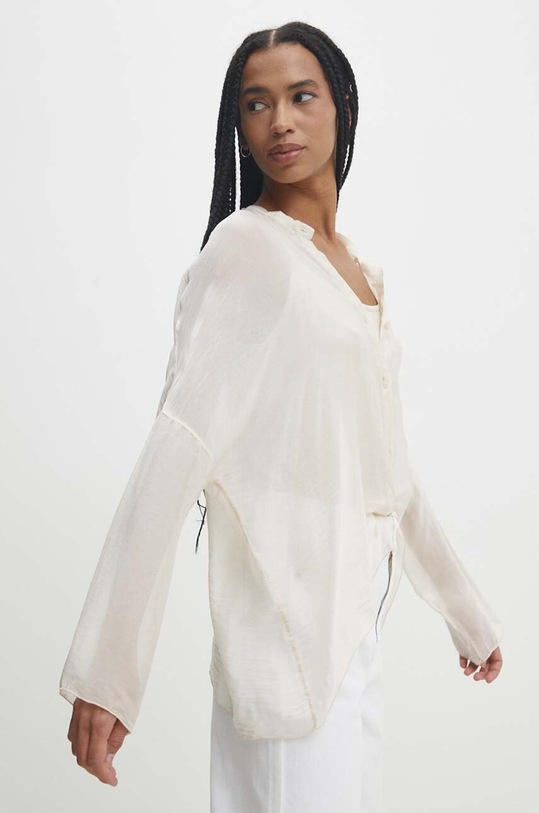 Answear Lab koszula z jedwabiem beżowy FM30227.80.IKK