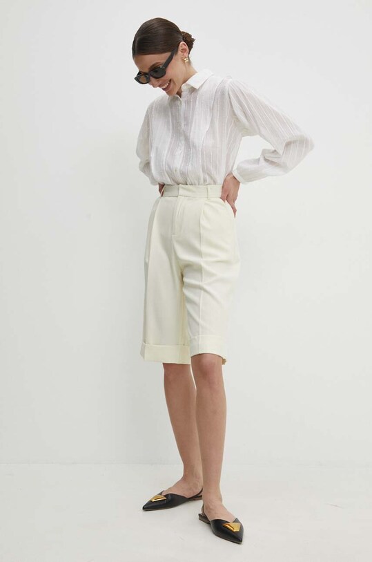 Бавовняна сорочка Answear.LAB бежевий florence.fh
