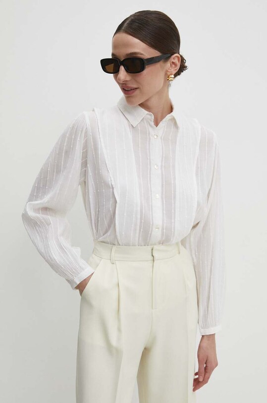 Бавовняна сорочка Answear.LAB florence.fh бежевий