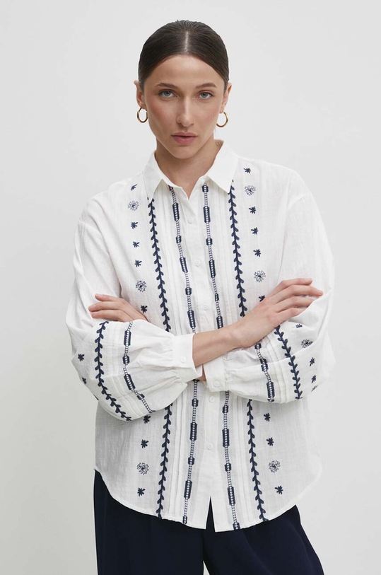 Answear Lab koszula bawełniana biały A6853.HWK