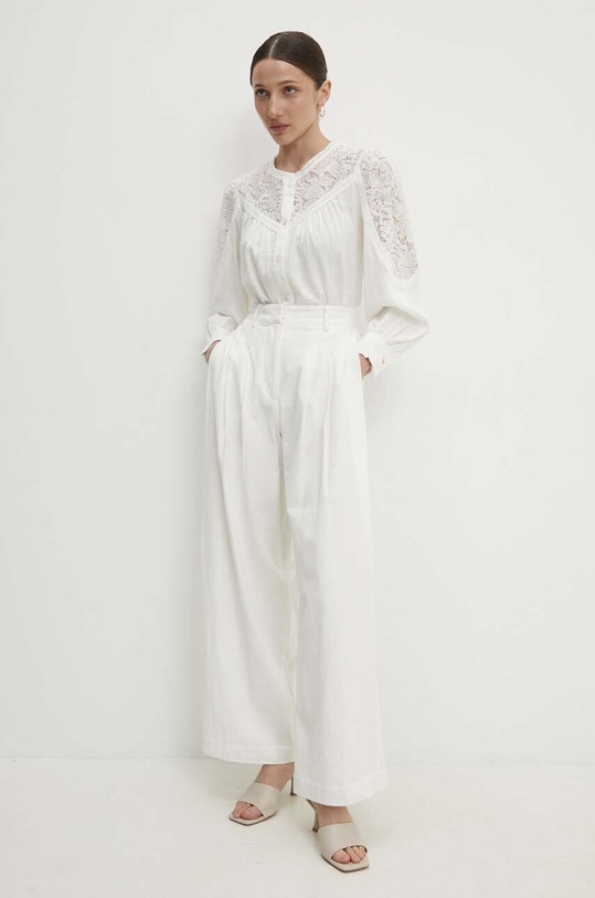 Answear.LAB koszula z lnem 904.HWK biały WW24