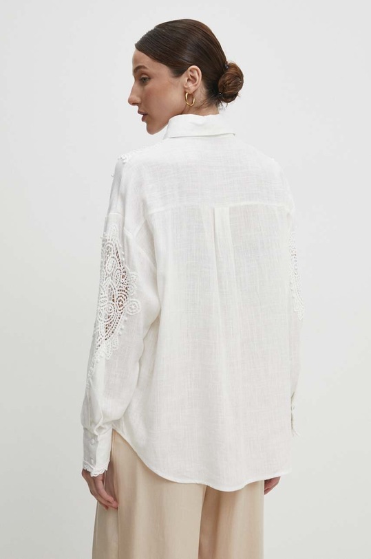 Odzież Answear Lab koszula z lnem 4236.HWK biały
