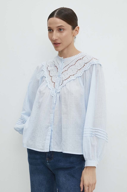 Answear Lab koszula bawełniana casual niebieski 928.HWK