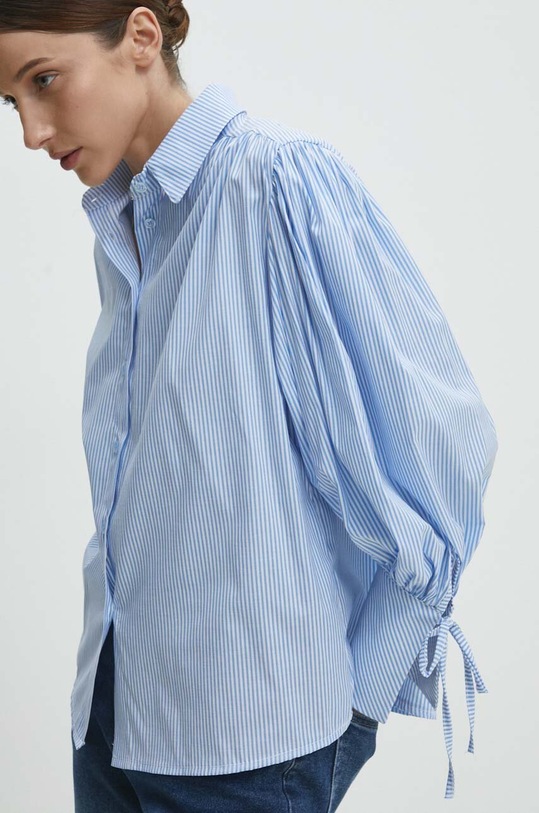 Answear Lab cămașă din bumbac albastru c80566.IJS