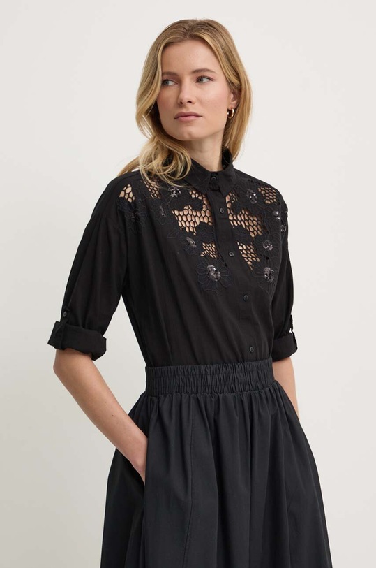 Bavlnená košeľa Answear.LAB relaxed čierna 196111.TWK