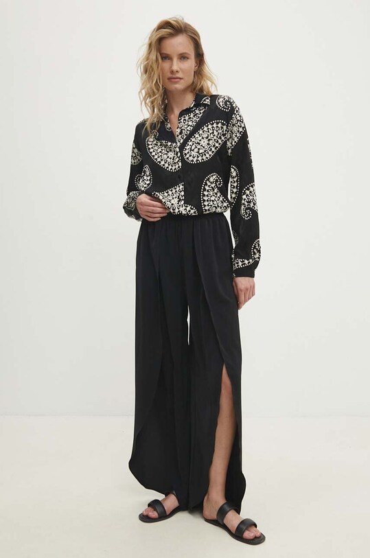 Πουκάμισο Answear.LAB 1735.tjs μαύρο WW24