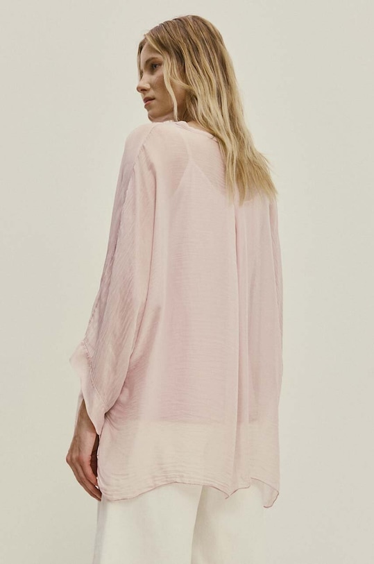 Odzież Answear Lab koszula z jedwabiem 3959.fjs różowy