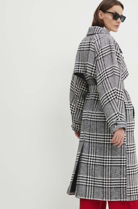 Ruházat Answear.LAB kabát gyapjú keverékből 19398.TWK szürke