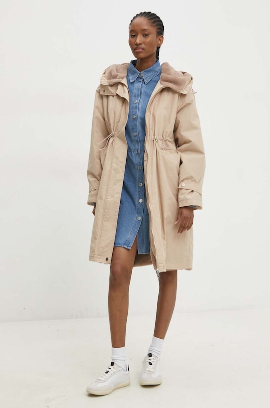 Plašč Answear.LAB 8396.HWK bež WW24