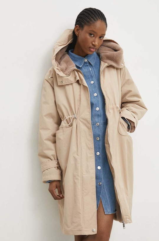 Plašč Answear.LAB bež 8396.HWK