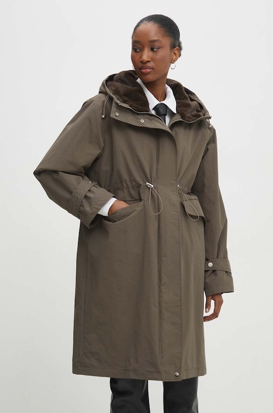 Answear.LAB płaszcz pozostałe zielony 8396.HWK