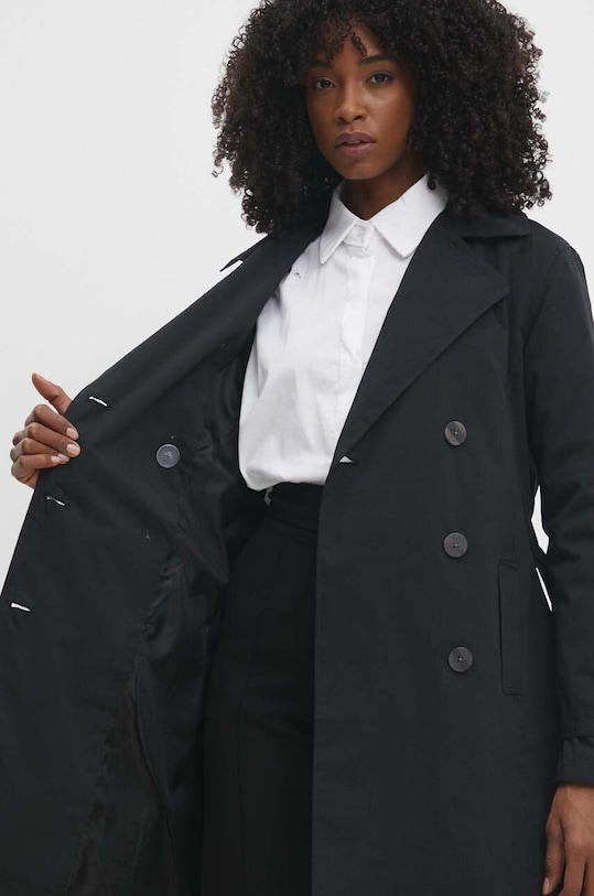 Answear Lab płaszcz LJKBRANDYBLACK.GWK