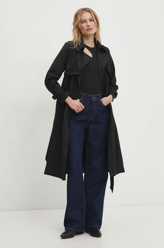 Kabát Answear.LAB 5172.FKK čierna WW24