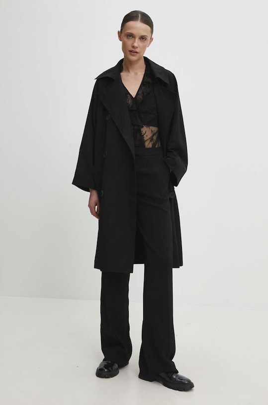 Answear Lab płaszcz 250306.tjs czarny WW24