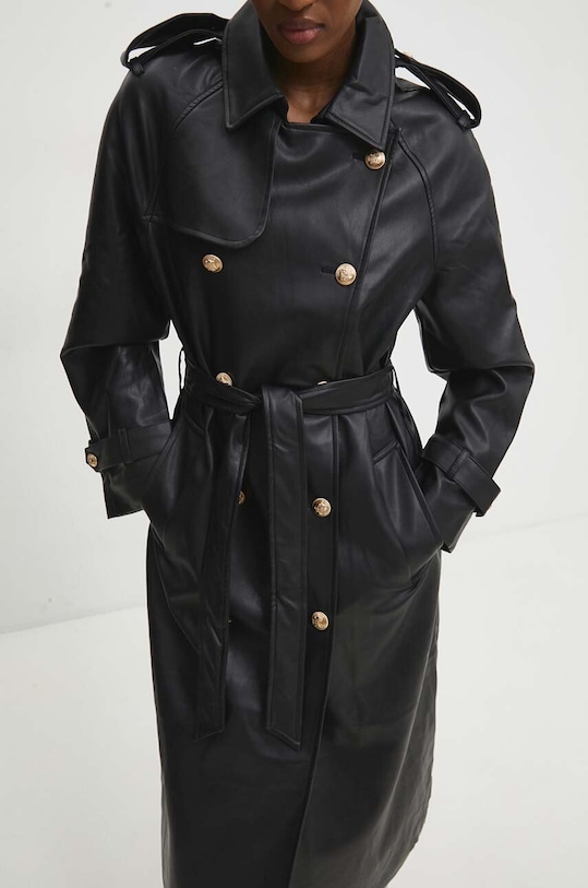 Answear Lab płaszcz DR8169.HWK czarny WW24