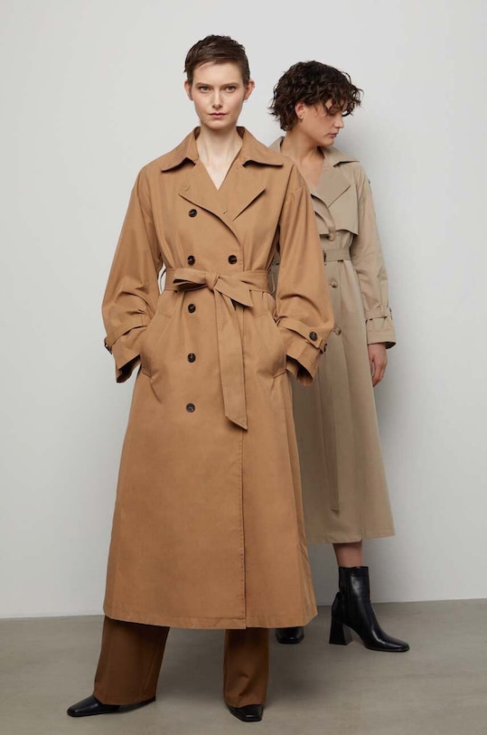 Answear.LAB trencz nieocieplane brązowy AK88720.ikk