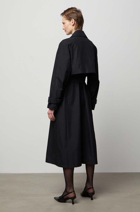 Answear Lab palton de bumbac b9311.IWK negru WW24