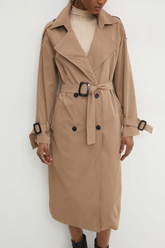 Answear Lab trencz bawełniany brązowy 11092.IWK