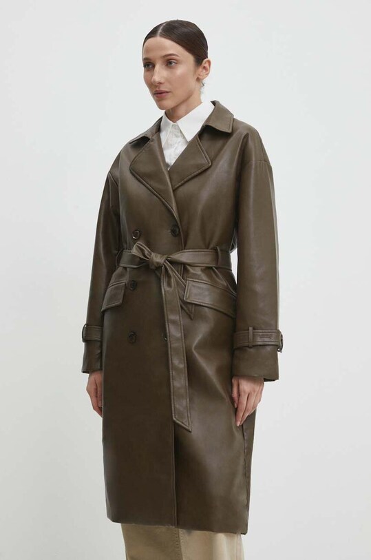 Καμπαρντίνα Answear Lab oversize καφέ AG630.pjs
