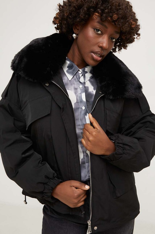 Answear Lab geaca cu captuseala negru la610.iw