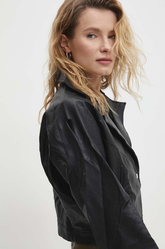 Δερμάτινο μπουφάν Answear.LAB μαύρο 33038.FKK