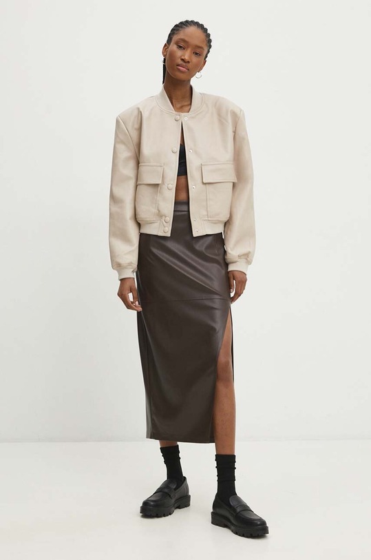 Answear Lab kurtka bomber cv2150.5.fjs beżowy WW24