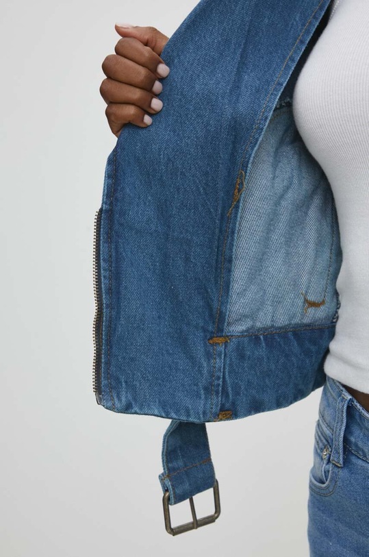 Answear Lab geaca de blugi LJKIVORYDENIM.GWK