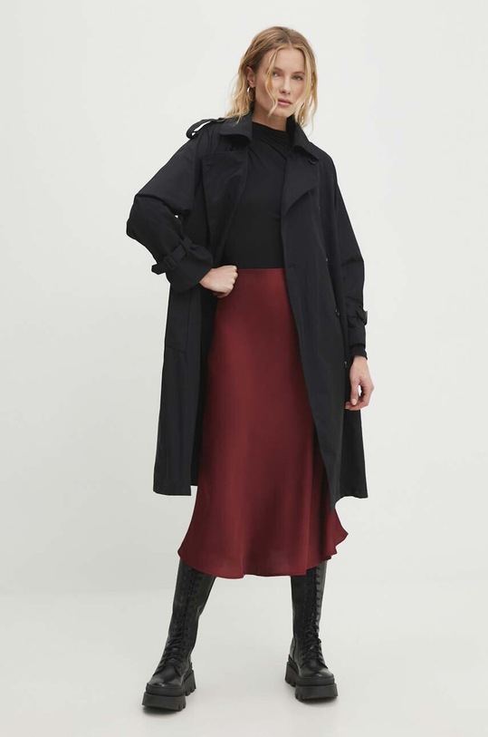 Kabát Answear.LAB 4368.FKK čierna WW24