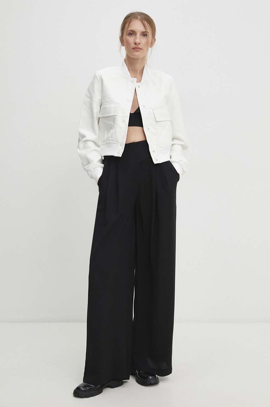 Μπουφάν bomber Answear.LAB 202185.HWK λευκό WW24