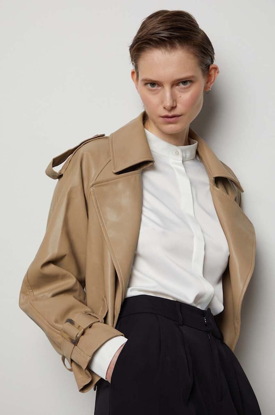 Answear Lab kurtka beżowy 9392.IKK