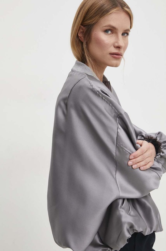 Answear Lab kurtka bomber srebrny 406.HWK